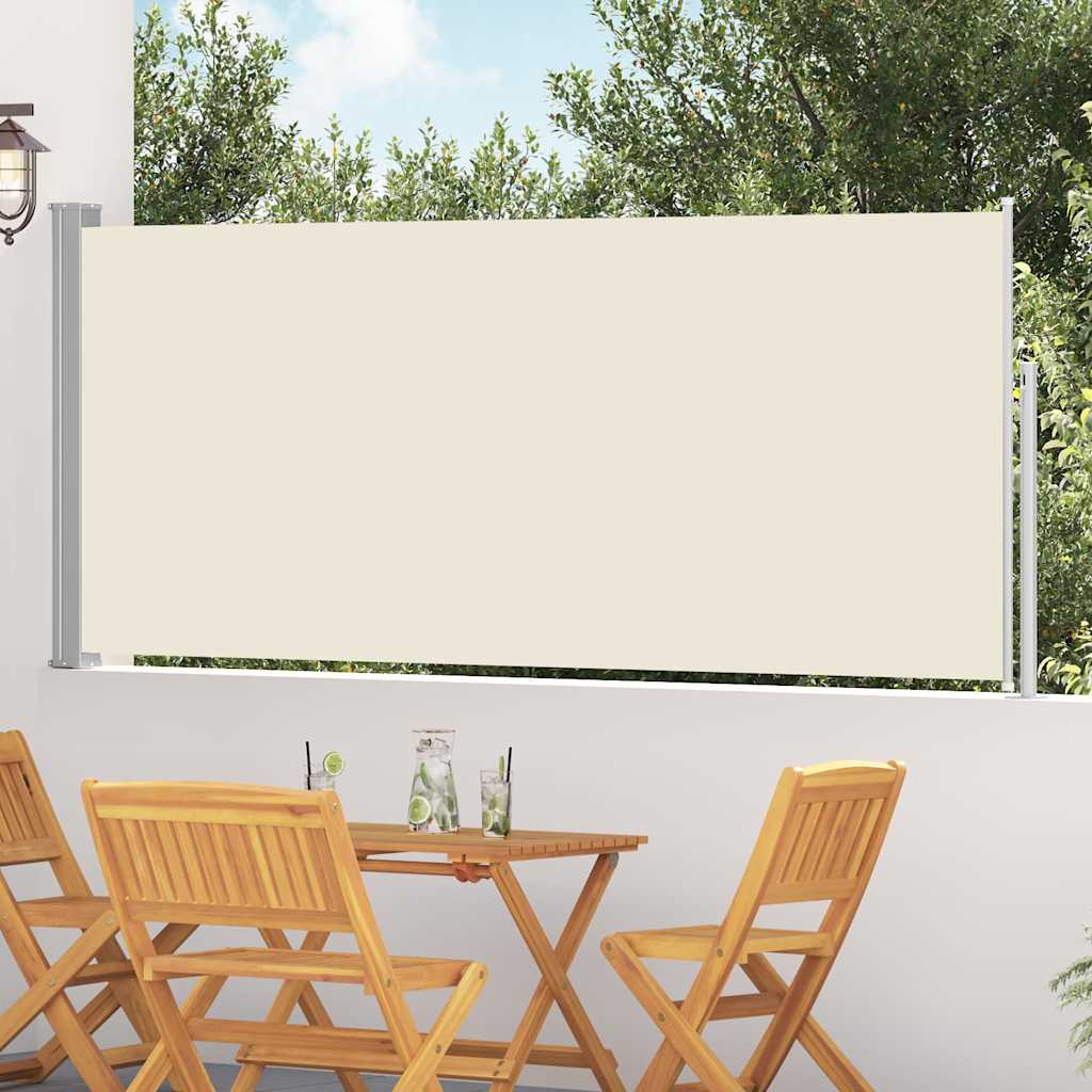 Retractable Side Awning 120 x 300 cm Cream