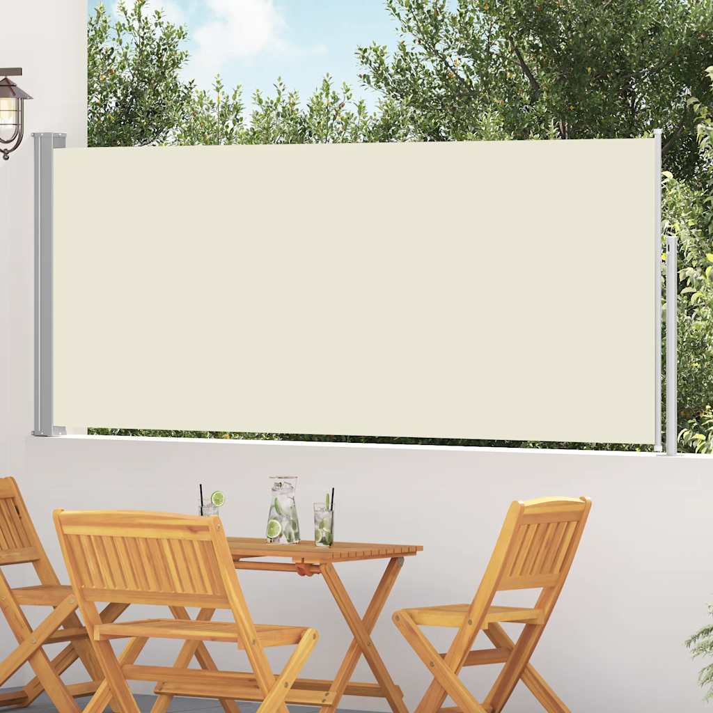 Retractable Side Awning 120 x 300 cm Cream