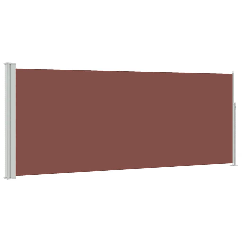 Retractable Side Awning 117x314 cm Brown
