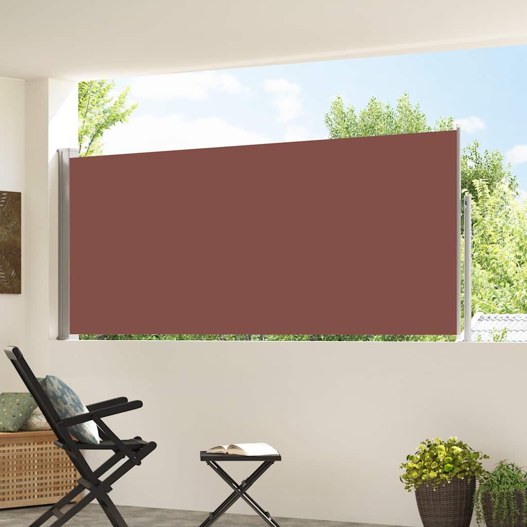 Retractable Side Awning 117x314 cm Brown
