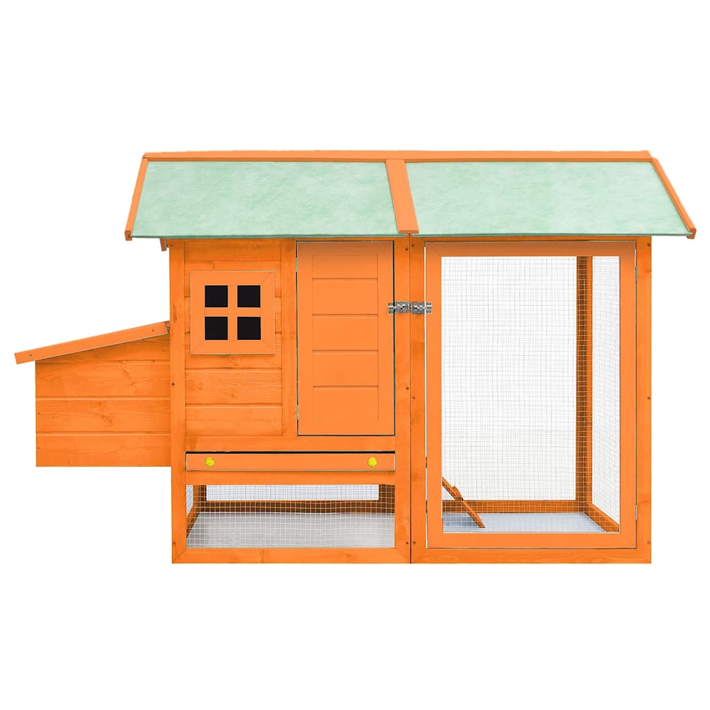 Chicken Cage Solid Pine & Fir Wood 170x81x110 cm