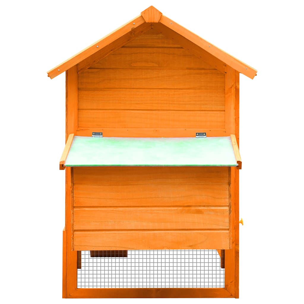 Chicken Cage Solid Pine & Fir Wood 170x81x110 cm