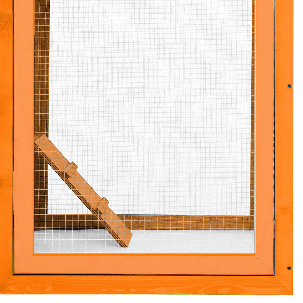 Chicken Cage Solid Pine & Fir Wood 170x81x110 cm