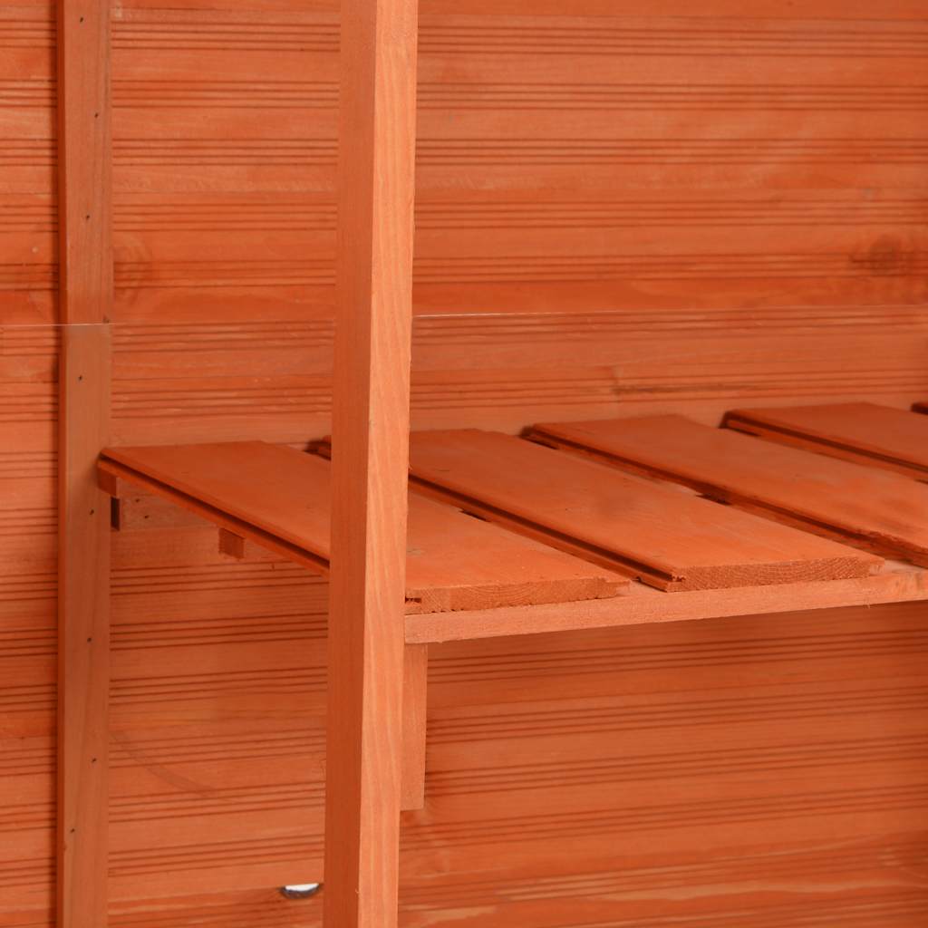 Garden Storage Shed 128x42x91 cm Wood