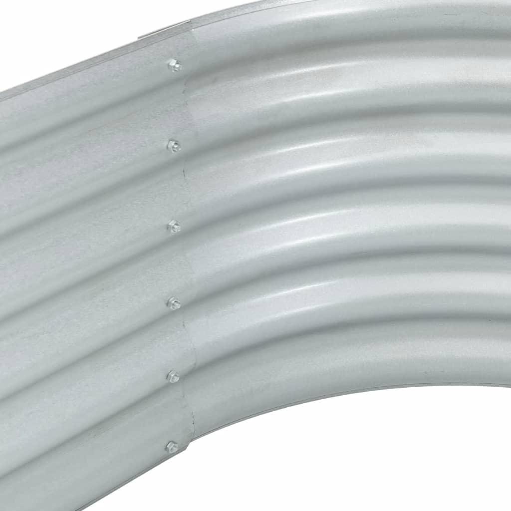 Garden Raised Bed 400x80x44 cm Galvanised Steel Silver