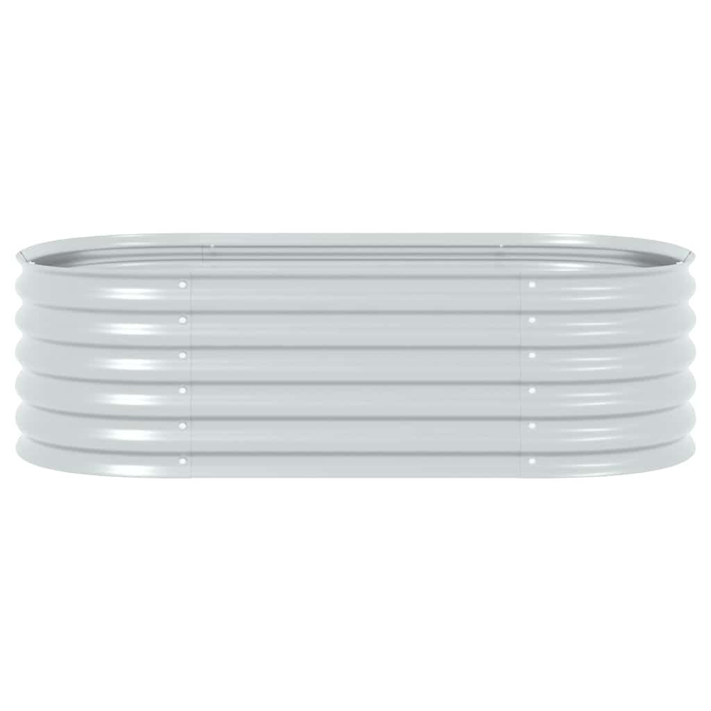 Garden Raised Bed 160x80x44 cm Galvanised Steel Silver
