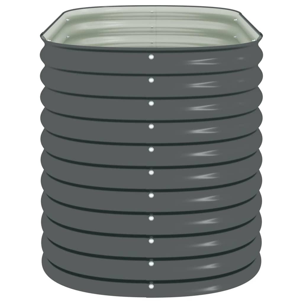 Garden Raised Bed 160x80x81 cm Galvanised Steel Grey