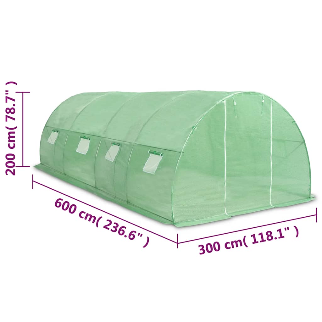 Greenhouse 18 m² 600x300x200 cm