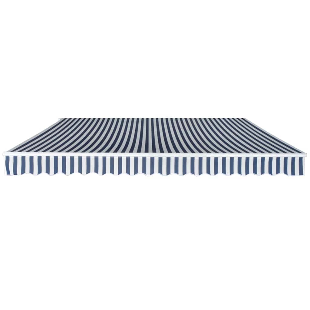 Folding Awning Manual Operated 400 cm Blue/White