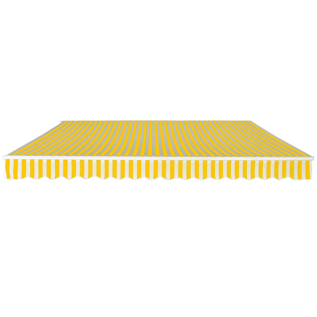 Folding Awning Manual Operated 400 cm Yellow/White (143031+143046)