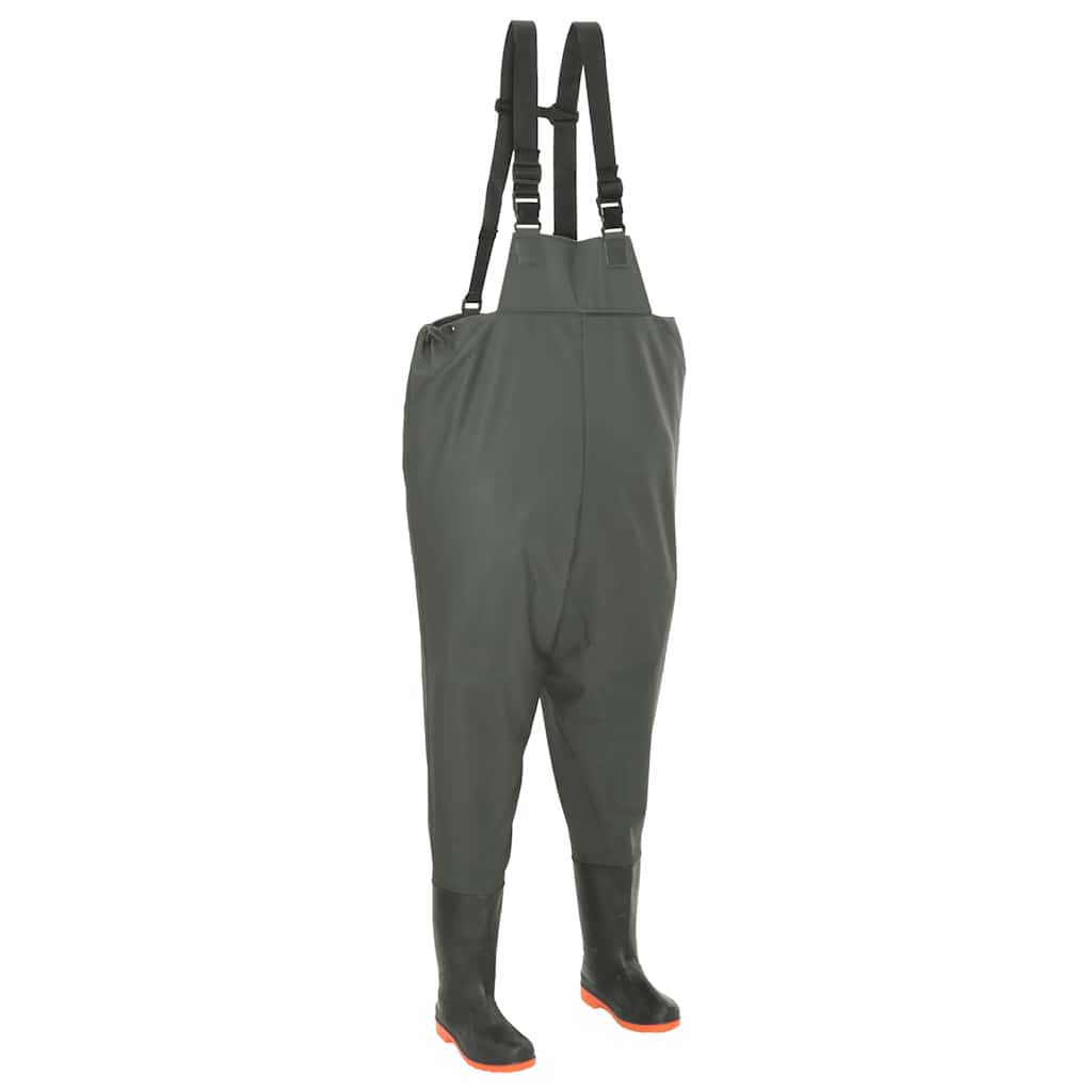 Wading Pants with Boots Green Size 38