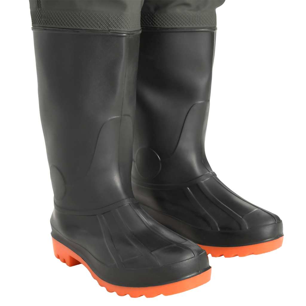 Wading Pants with Boots Green Size 38