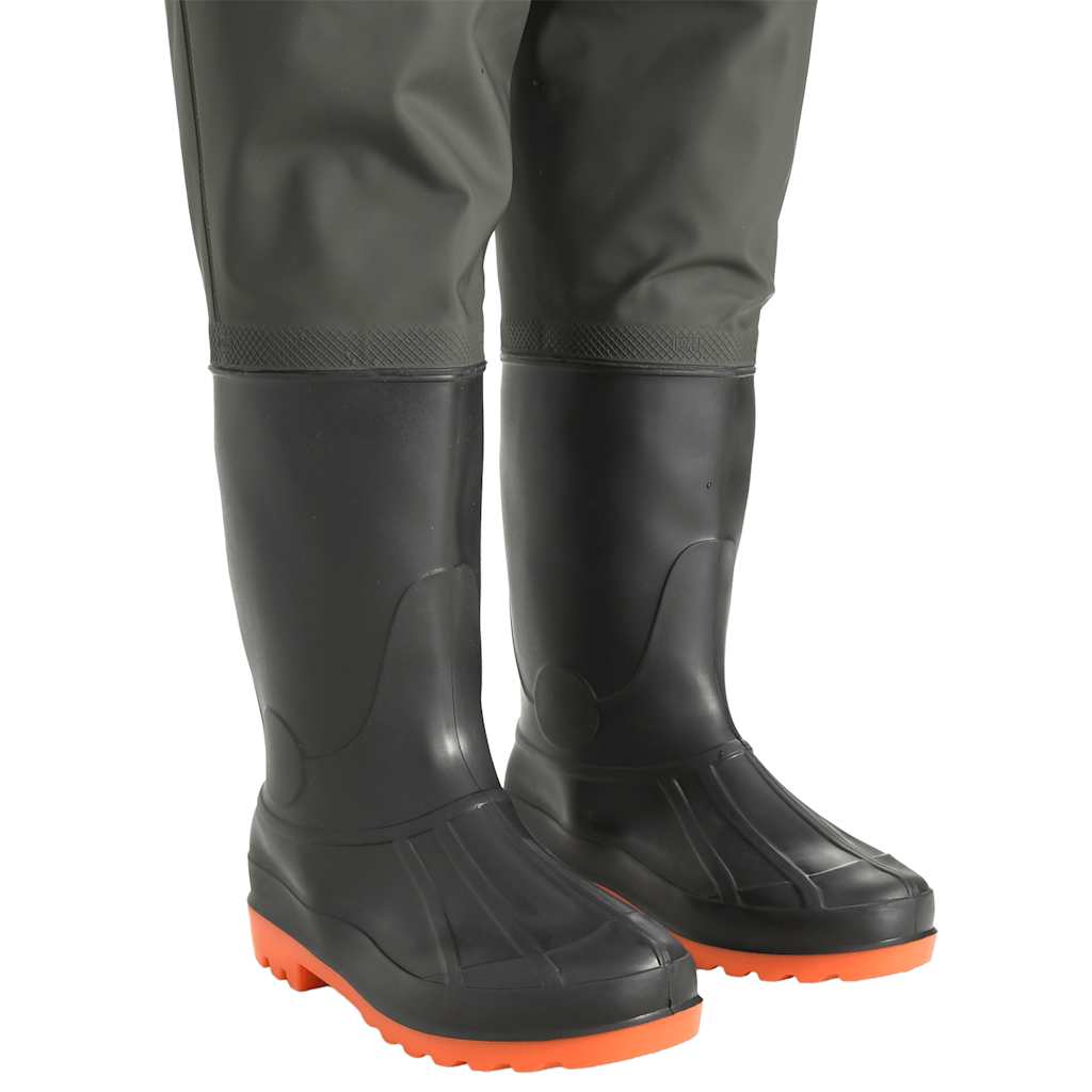 Wading Pants with Boots Green Size 43
