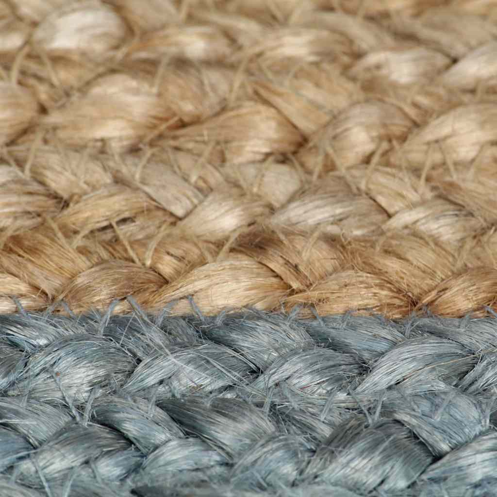 Handmade Rug Jute with Olive Green Border 150 cm