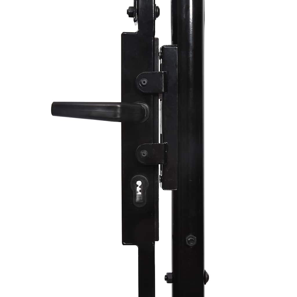 Garden Gate Steel 1,25x4 m Black
