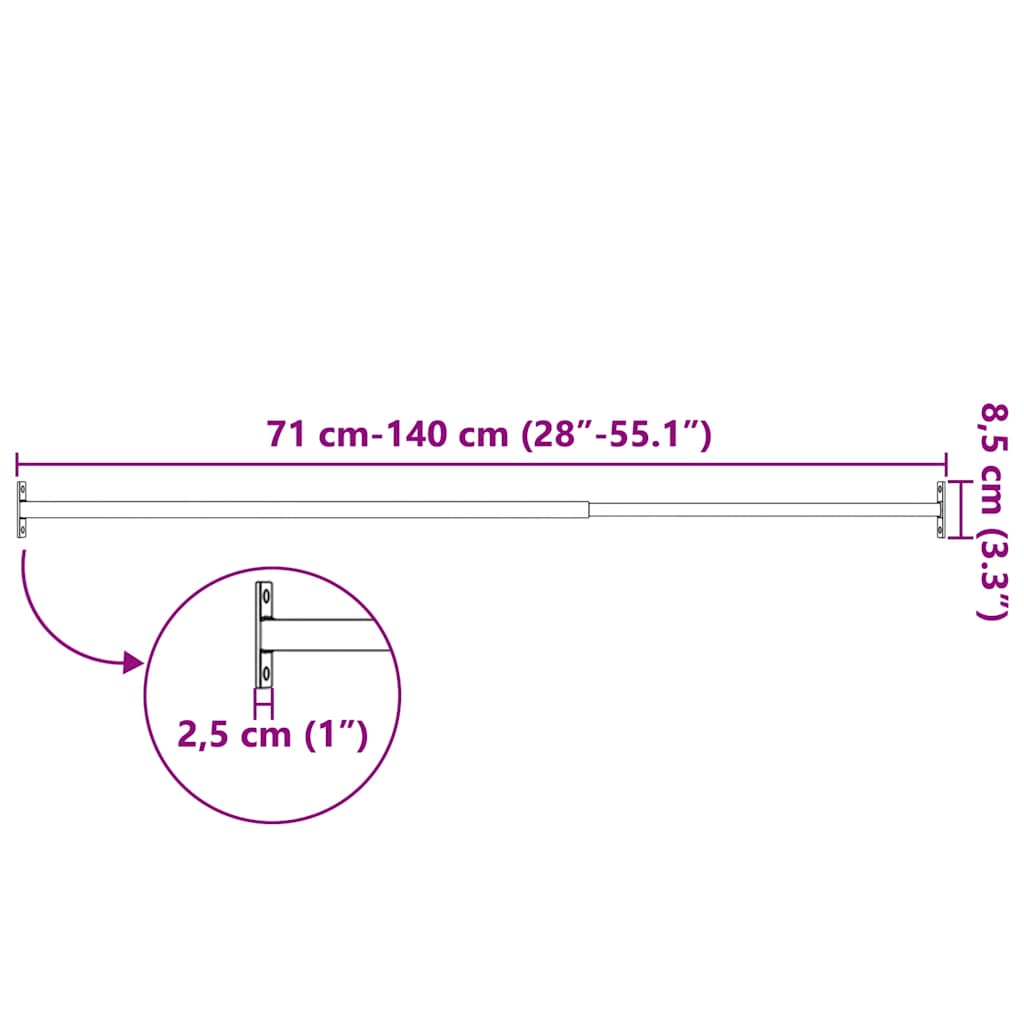 Adjustable Security Window Bars 3 pcs 710-1200 mm