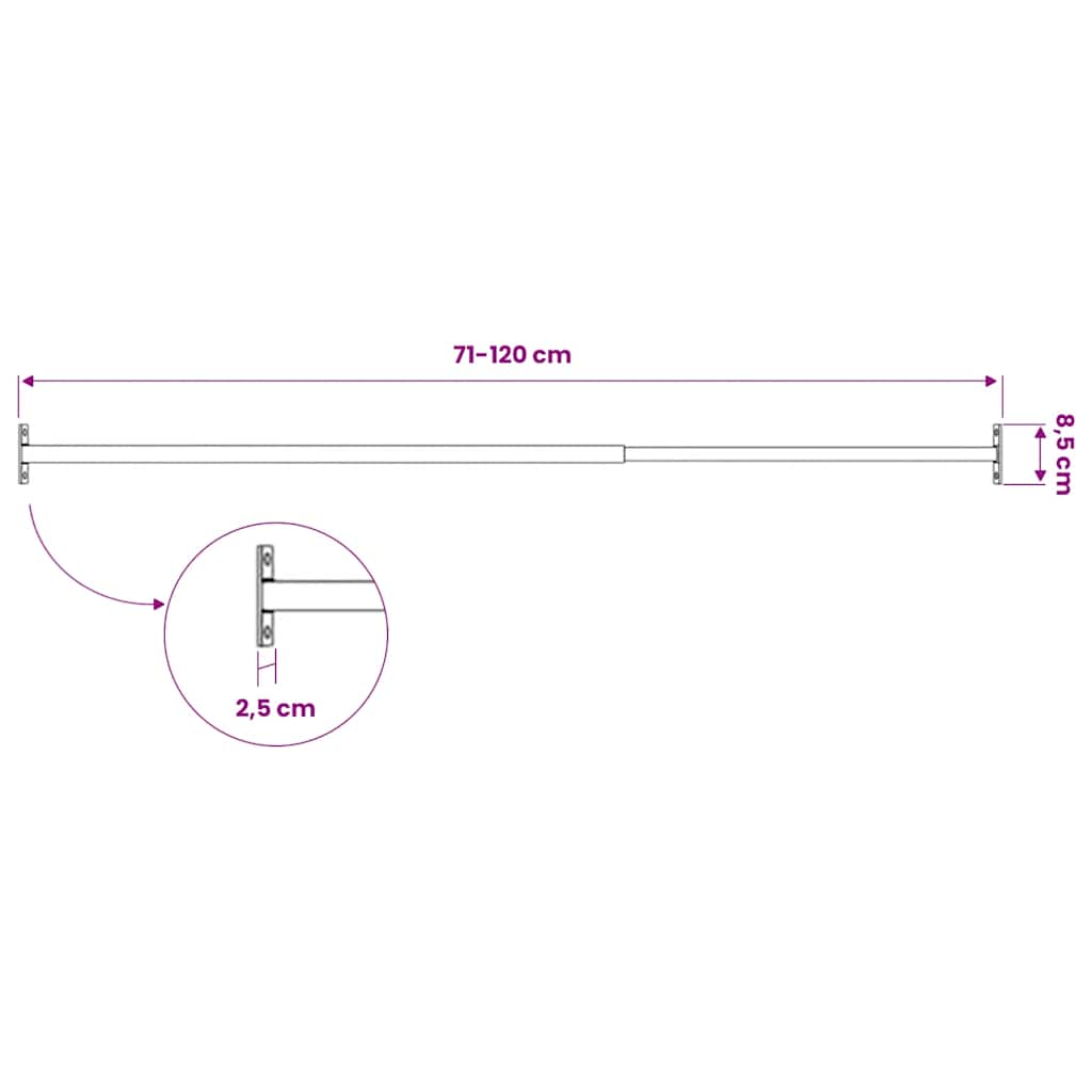 Adjustable Security Window Bars 3 pcs 710-1200 mm