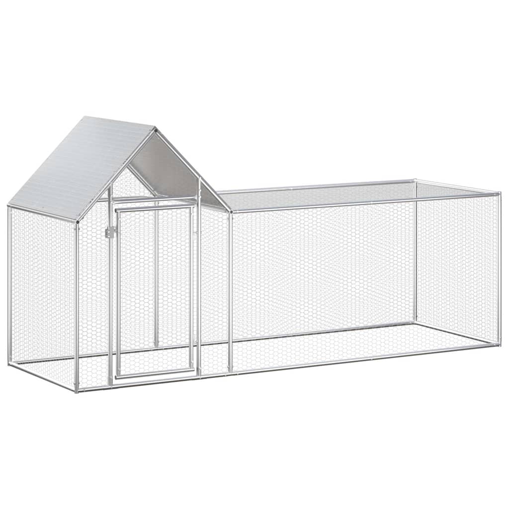 Chicken Coop 3x1x1.5 m Galvanised Steel