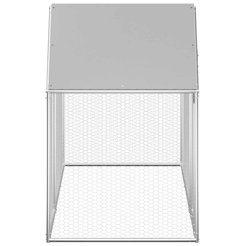 Chicken Coop 3x1x1.5 m Galvanised Steel