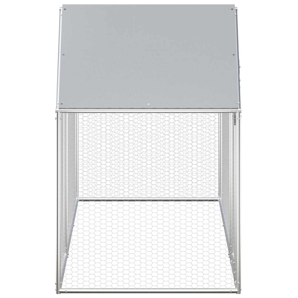 Chicken Coop 3x1x1.5 m Galvanised Steel