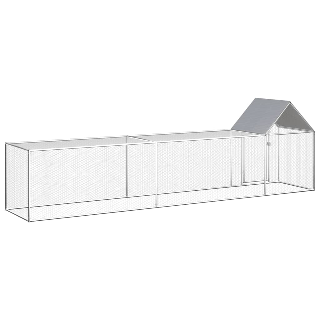 Chicken Coop 5x1x1.5 m Galvanised Steel