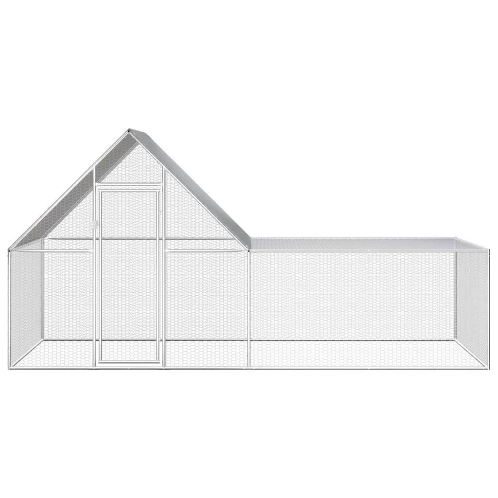 Chicken Coop 4x2x2 m Galvanised Steel