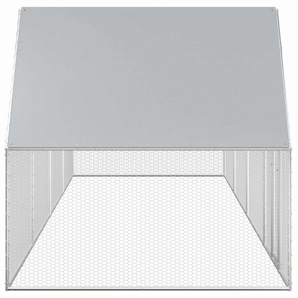 Chicken Coop 8x2x2 m Galvanised Steel