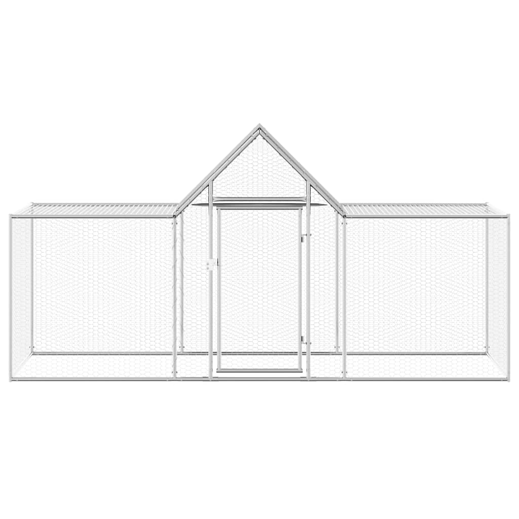 Chicken Coop 3x1x1.5 m Galvanised Steel