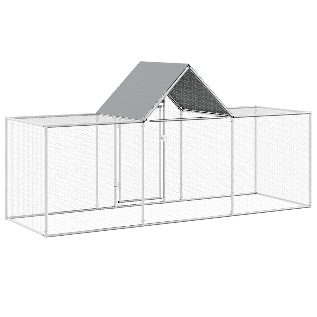 Chicken Coop 3x1x1.5 m Galvanised Steel