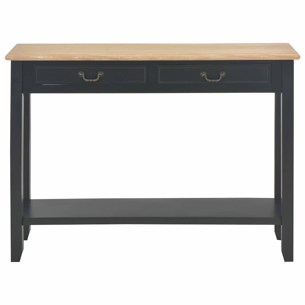 Console Table Black 110x35x80 cm Wood