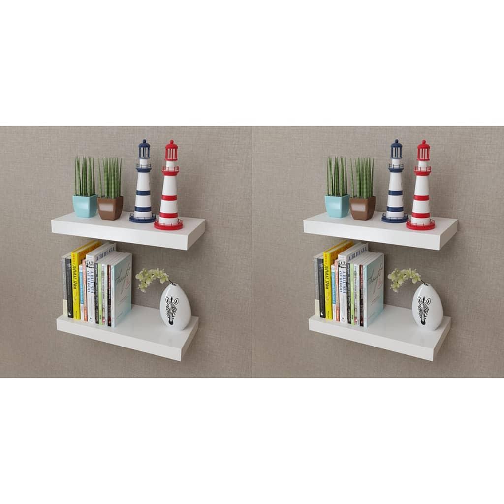 Wall Shelves 4 pcs White 40 cm
