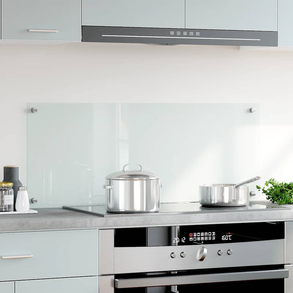 Kitchen Backsplash Transparent 100x40 cm Tempered Glass