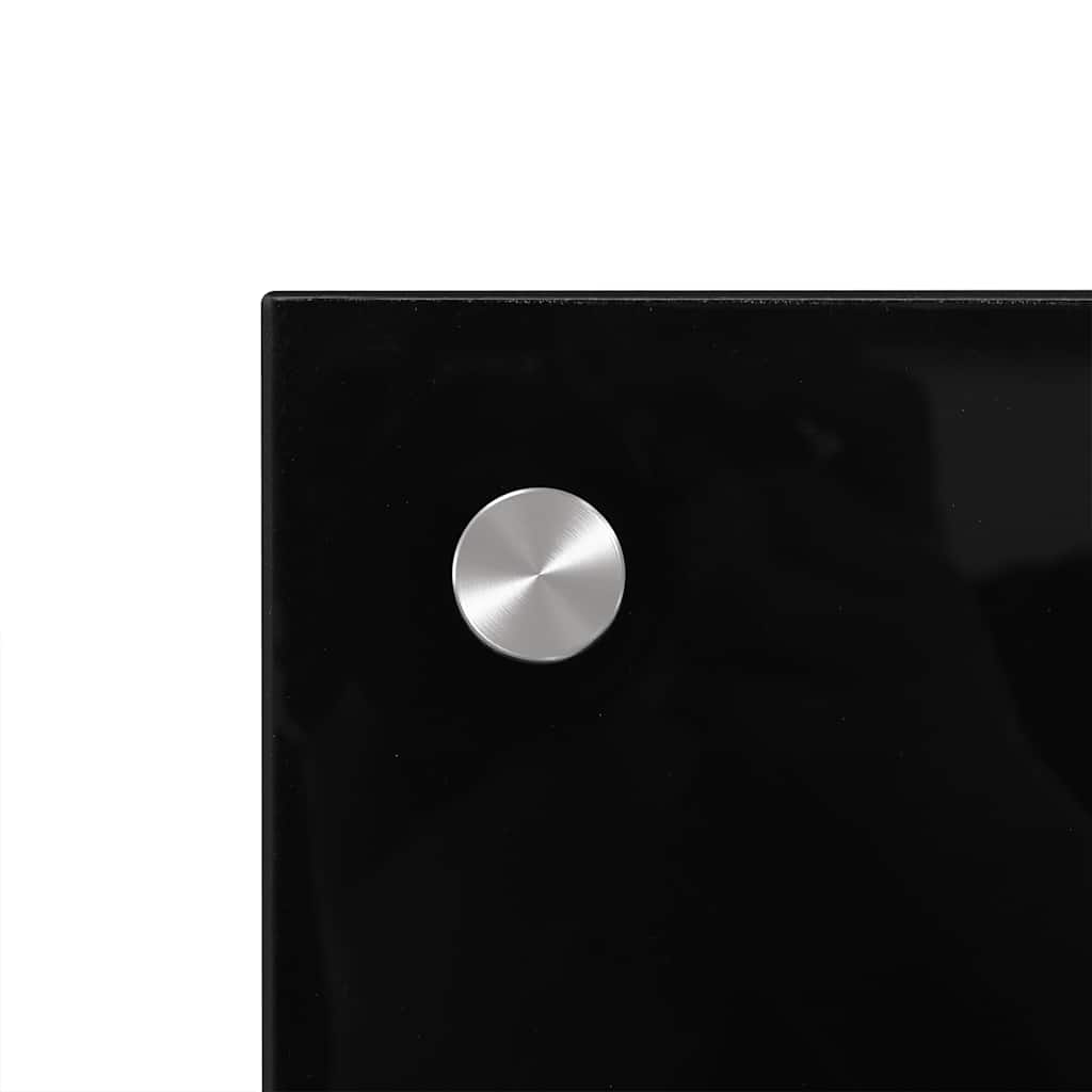 Kitchen Backsplash Black 90x50 cm Tempered Glass