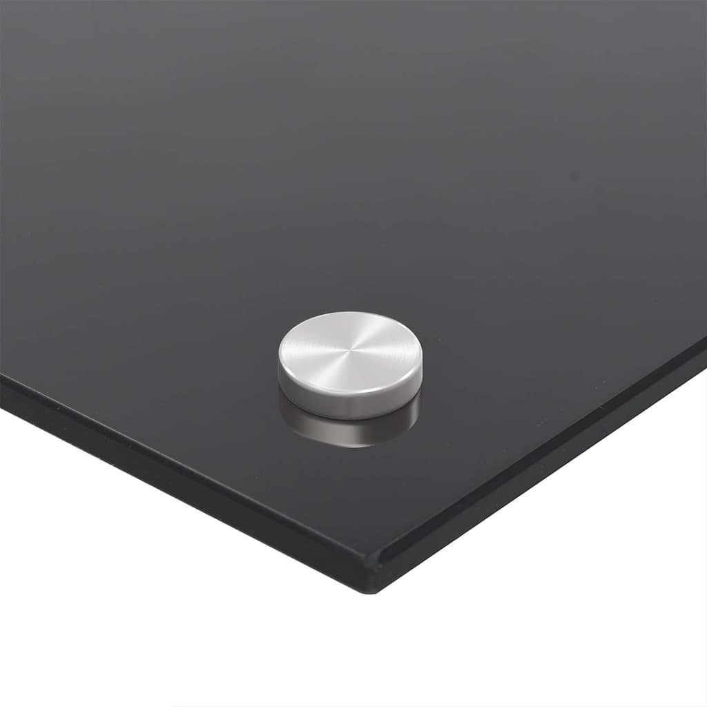 Kitchen Backsplash Black 90x50 cm Tempered Glass