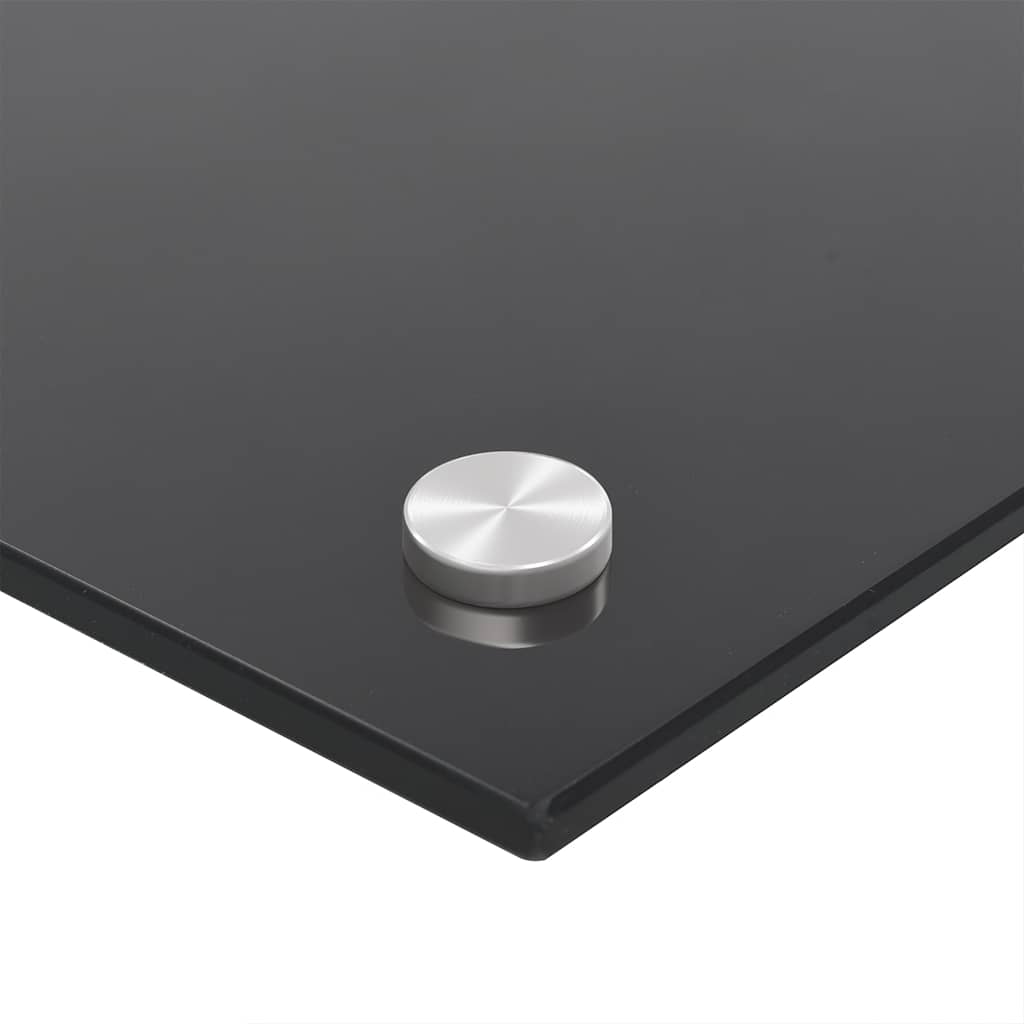 Kitchen Backsplash Black 90x60 cm Tempered Glass