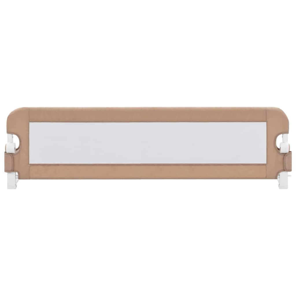 Toddler Safety Bed Rail Taupe 150x42 cm Polyester