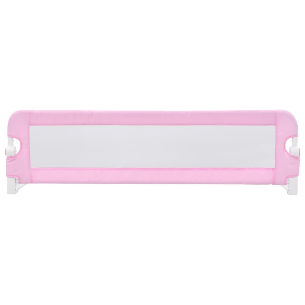 Toddler Safety Bed Rail Pink 120x42 cm Polyester