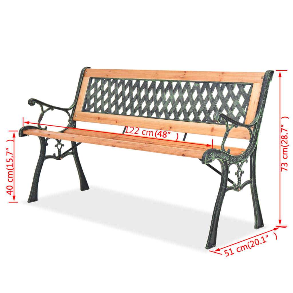 Garden Bench 122 cm Wood