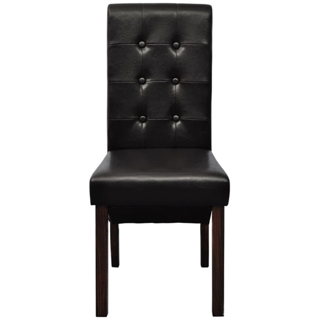 Dining Chairs 2 pcs Brown Faux Leather