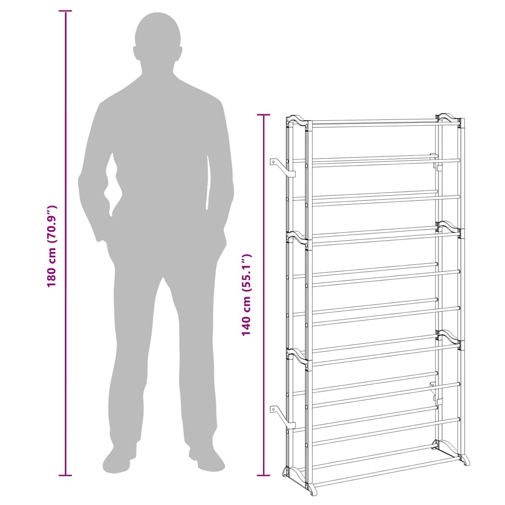 10-tier Shoe Rack