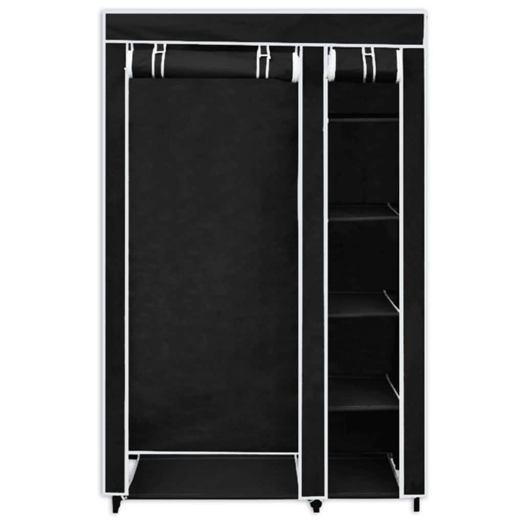 Wardrobes 2 pcs Black Fabric