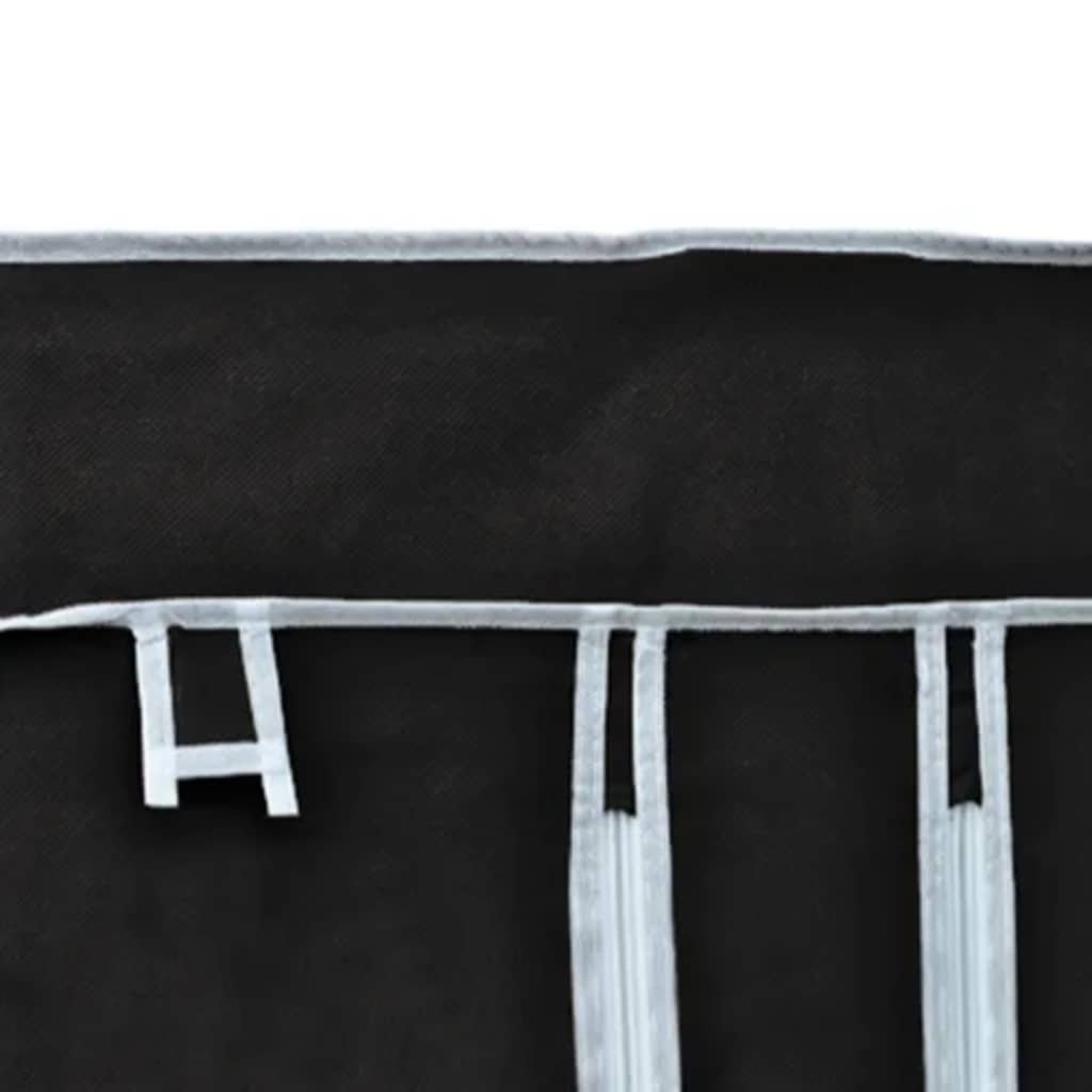 Wardrobes 2 pcs Black Fabric