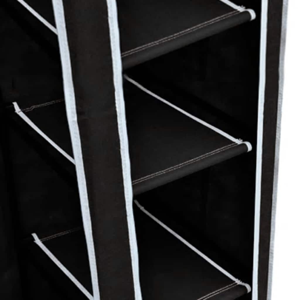 Wardrobes 2 pcs Black Fabric
