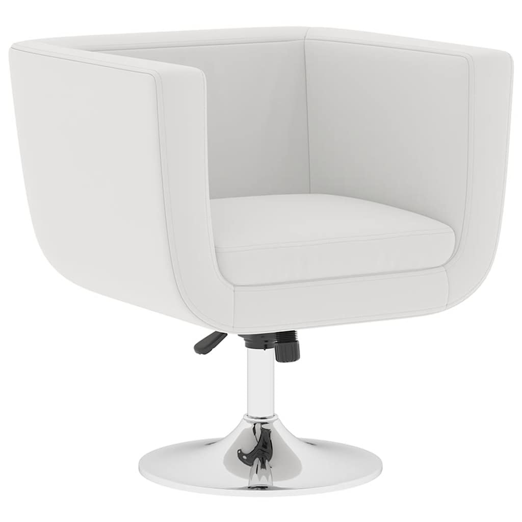 Bar Stool White Faux Leather