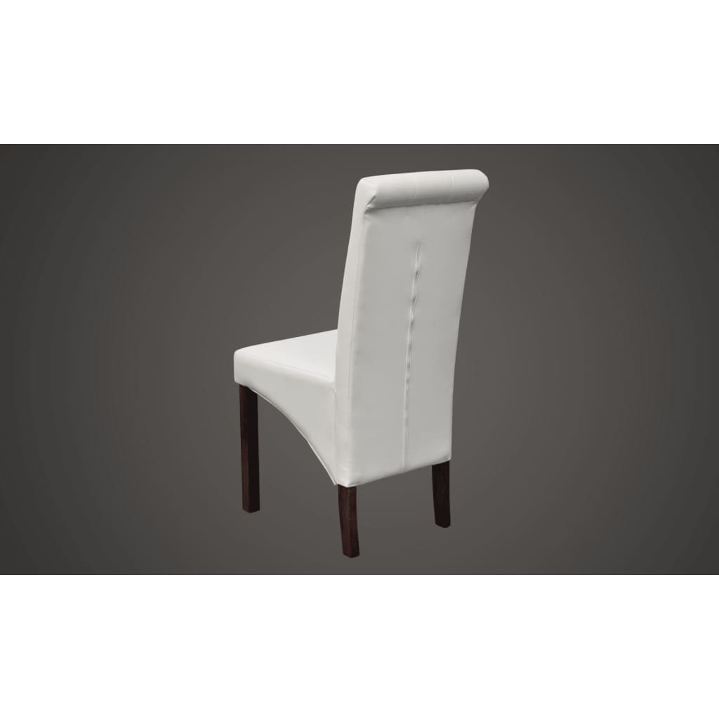 Dining Chairs 6 pcs White Faux Leather