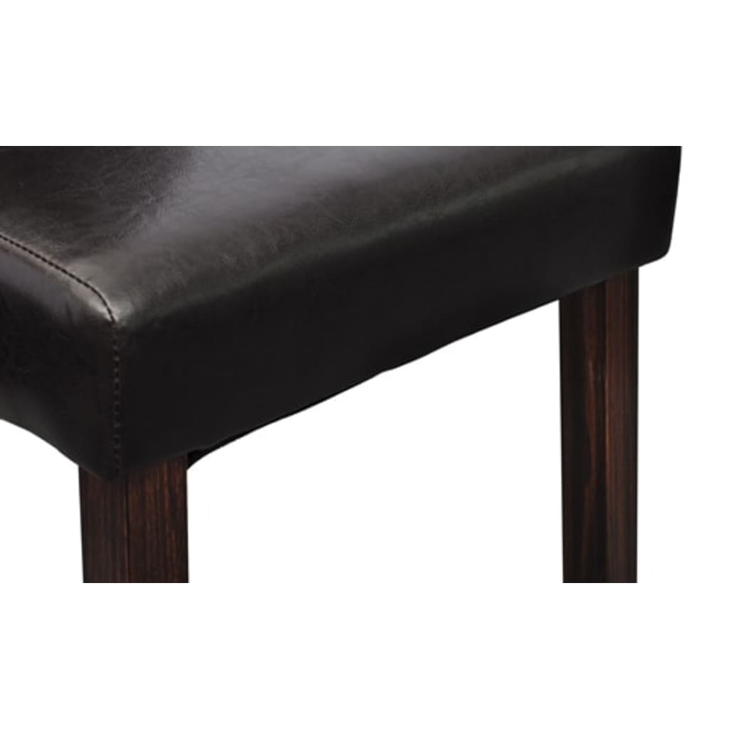 Dining Chairs 4 pcs Brown Faux Leather