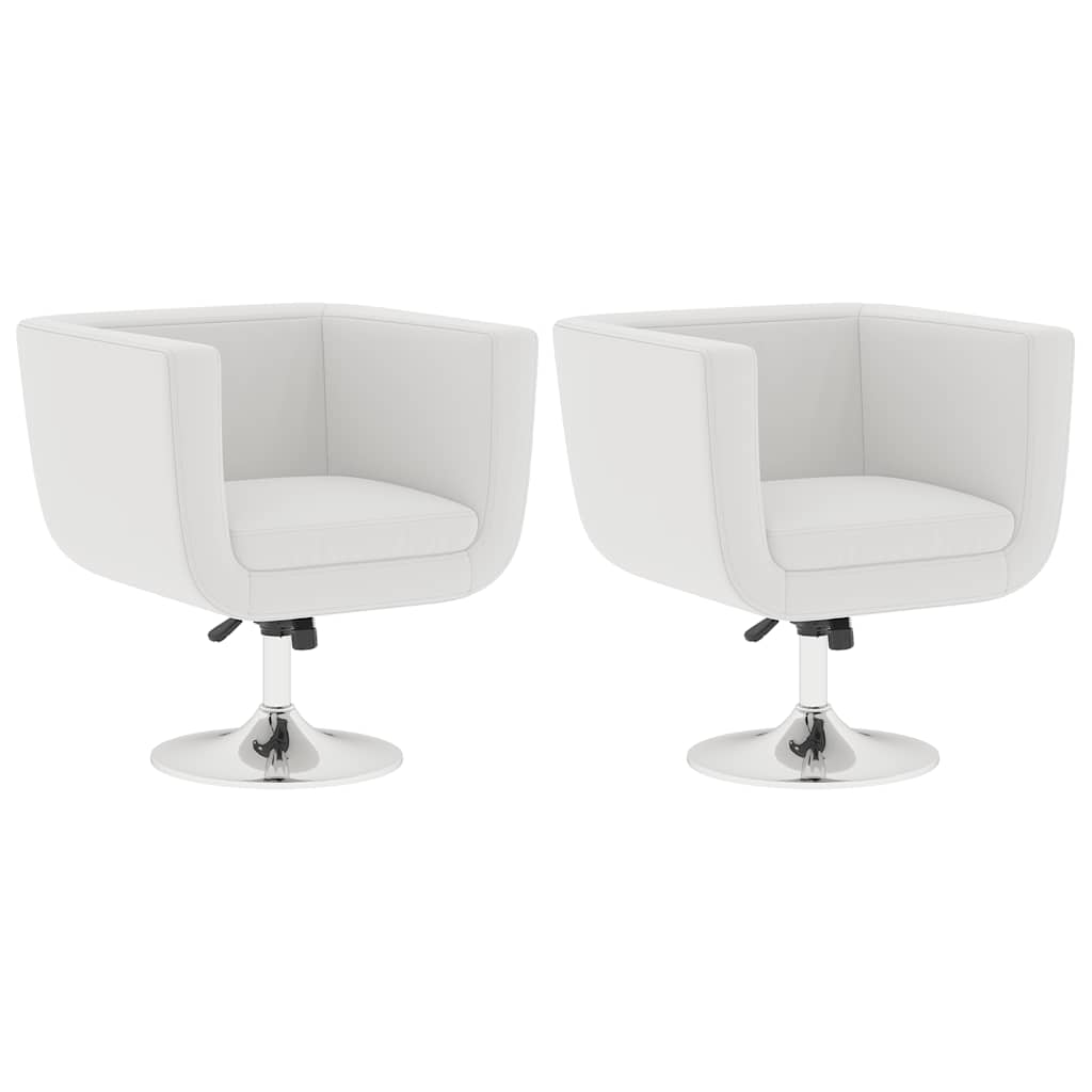 Bar Chairs 2 pcs White Faux Leather