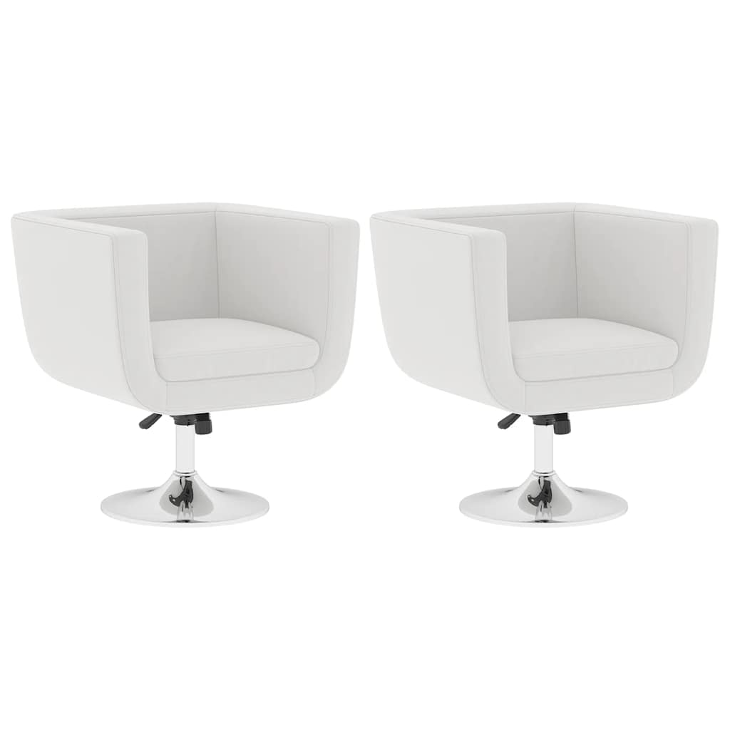 Bar Chairs 2 pcs White Faux Leather