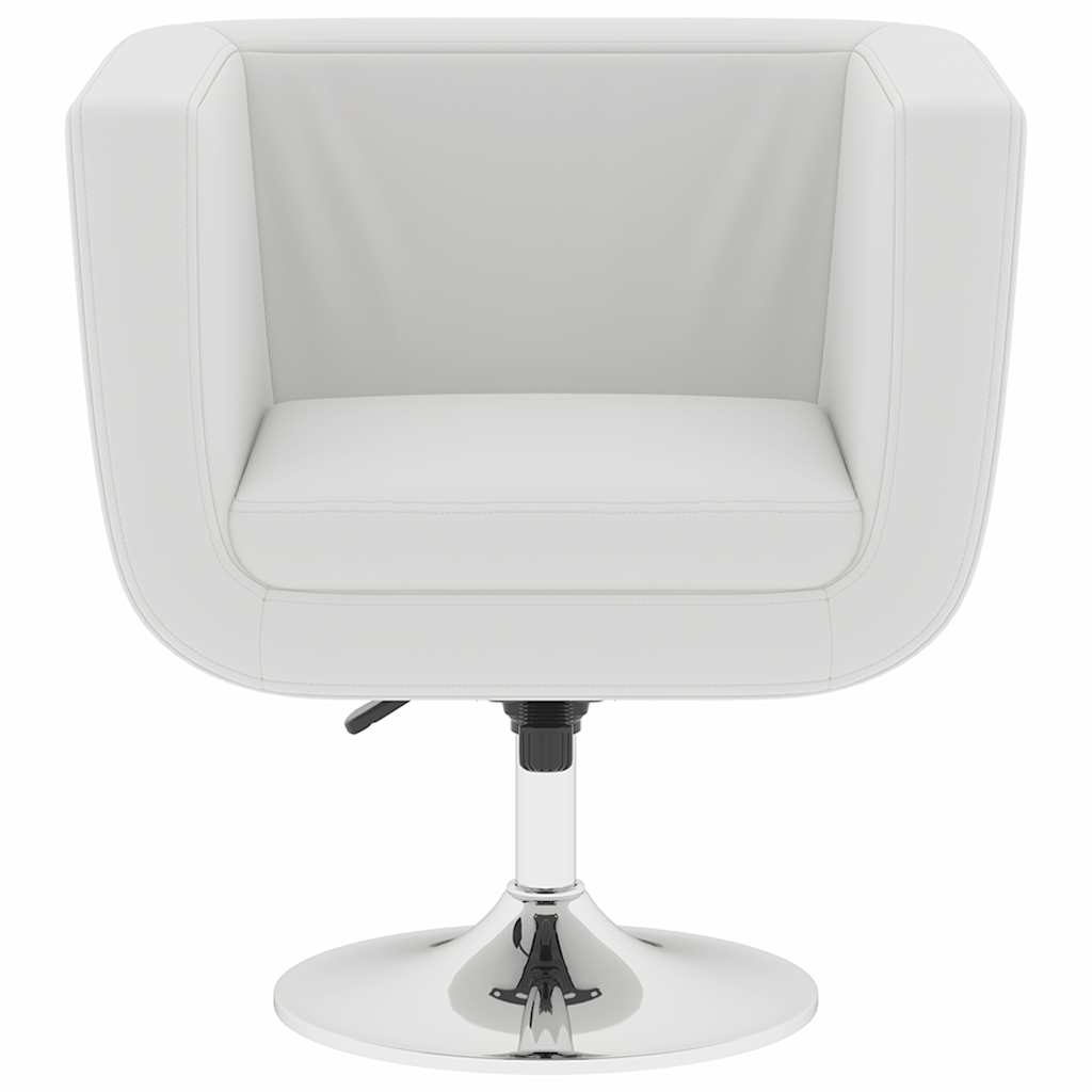 Bar Chairs 2 pcs White Faux Leather