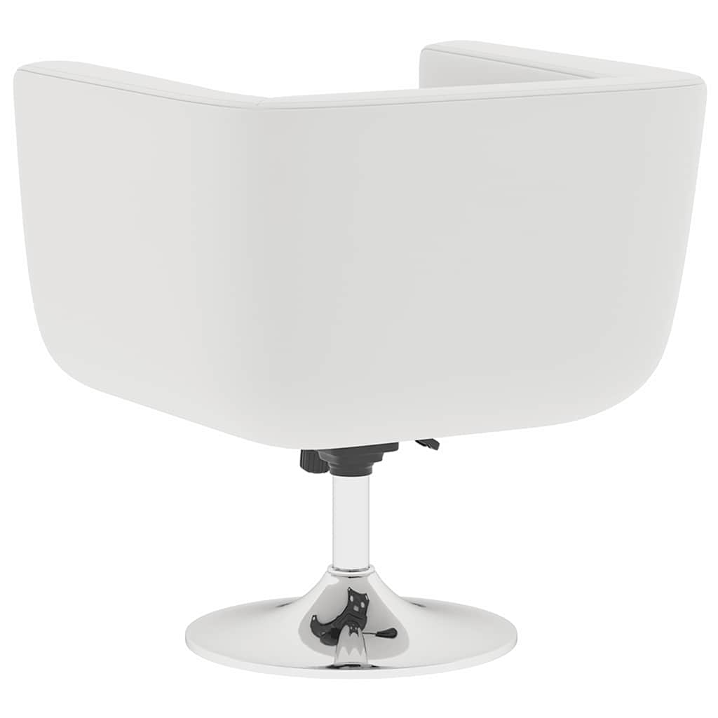 Bar Chairs 2 pcs White Faux Leather
